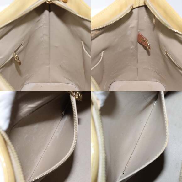 LOUIS VUITTON Monogram Vernis Houston Hand Bag Beige M91004 - Picture 12 of 13